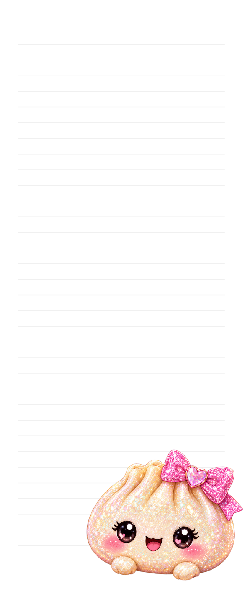Glitter Dumpling List Pad