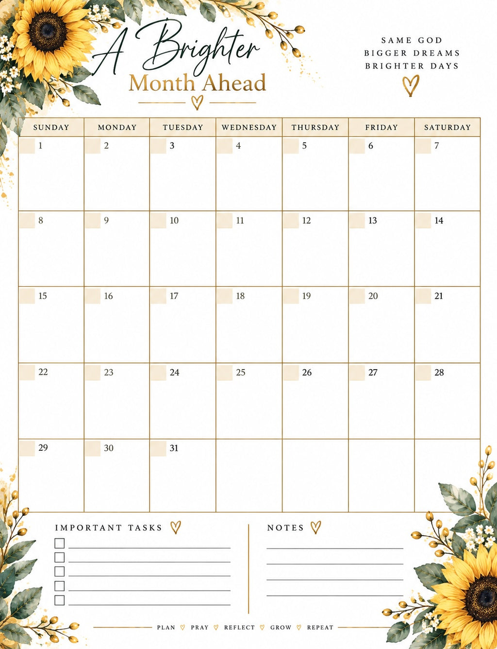 Sunflowers Hardcover Planner