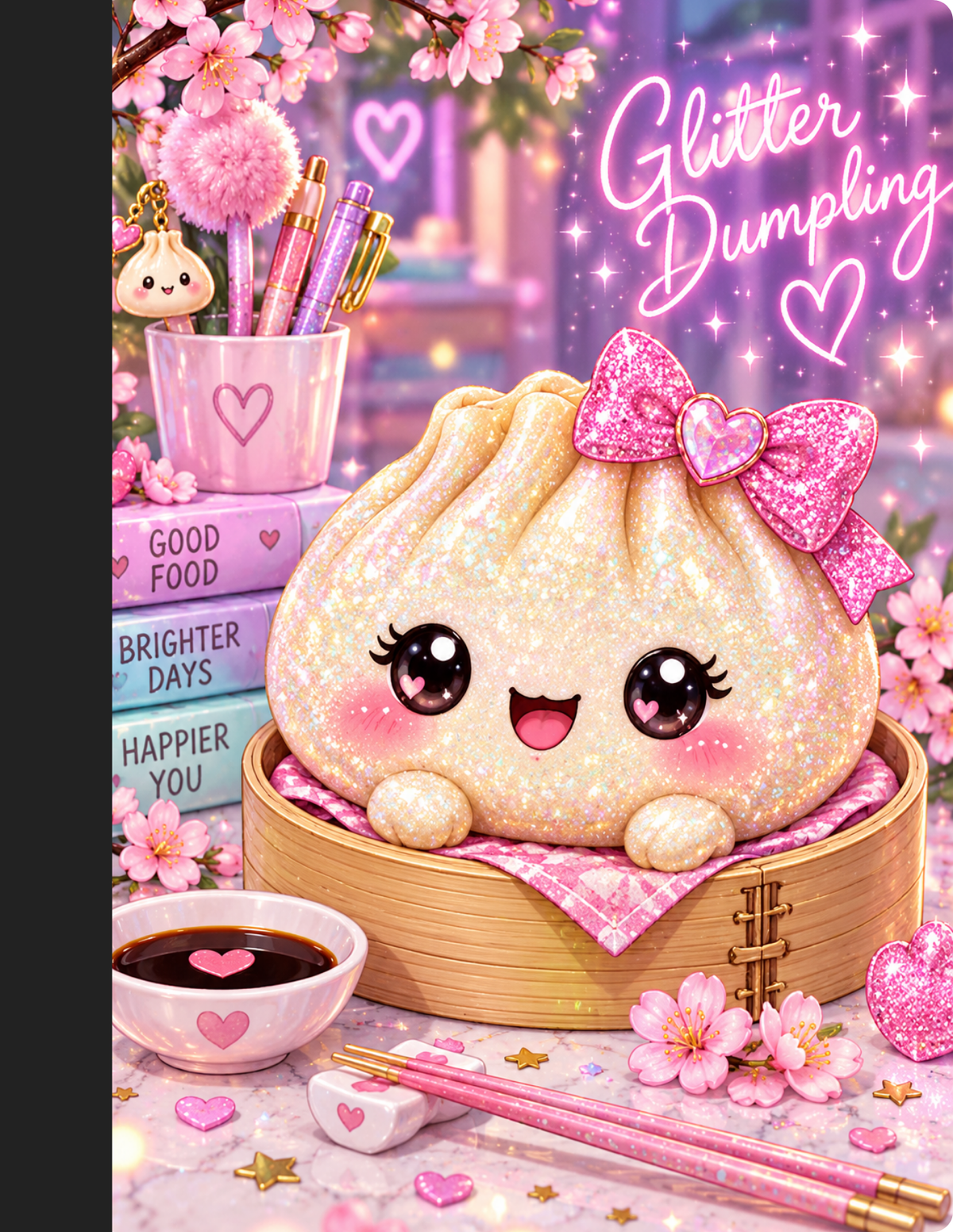 Glitter Dumpling Composition Book