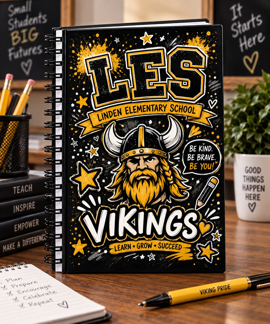 Little Viking Pride Linden Elementary Hardcover Journal