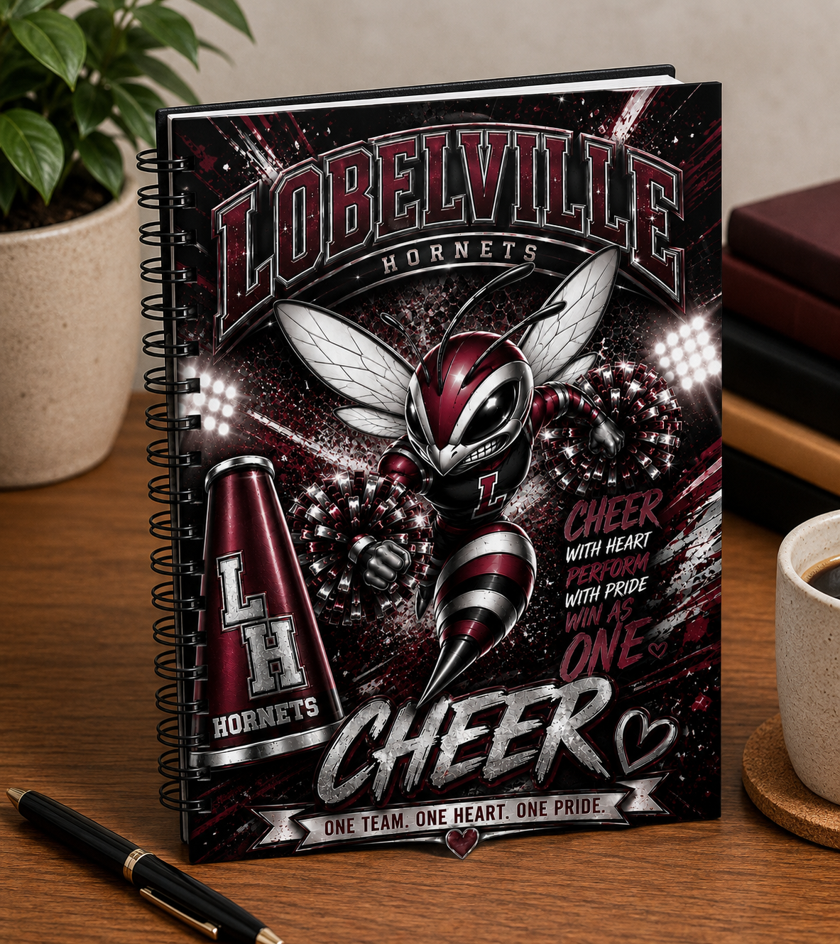 Hornet Cheer Lobelville Hardcover Journal