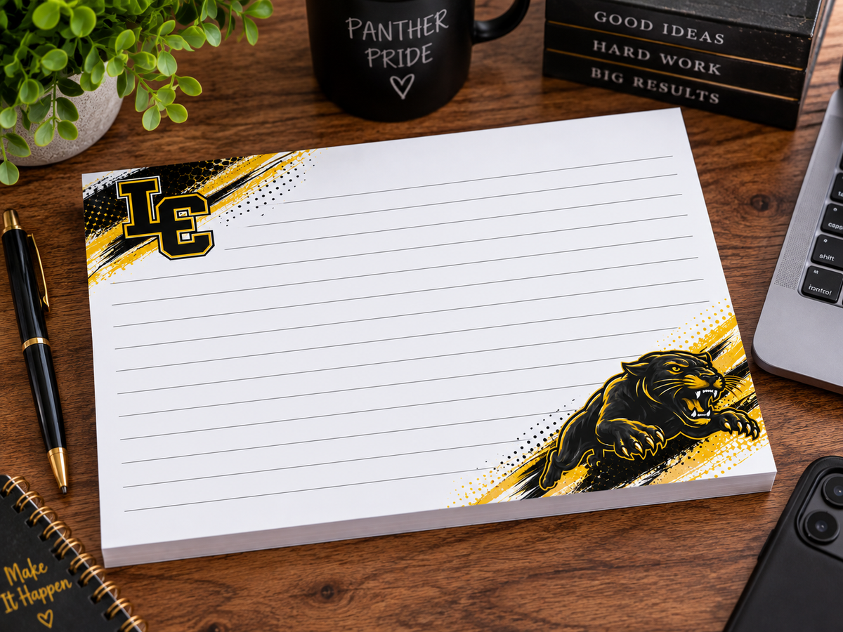 Panther Attack Lewis County Large Notepad