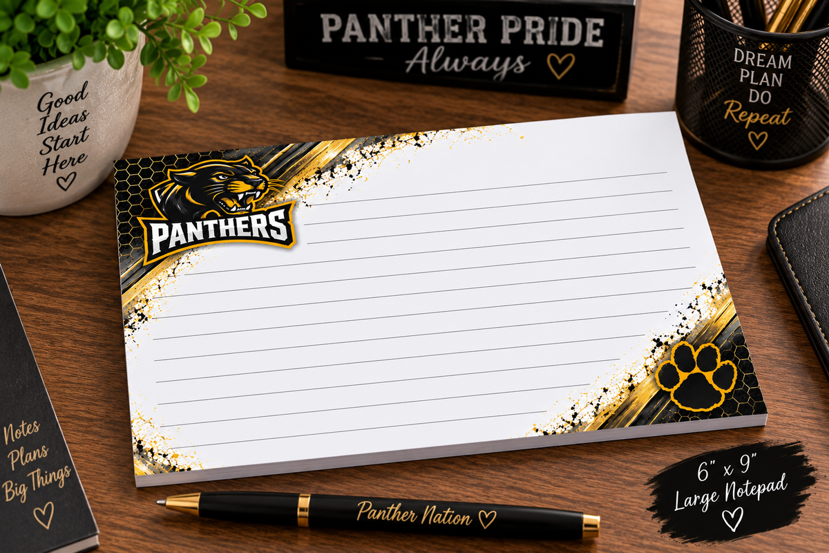 Panther Pride Lewis County Large Notepad
