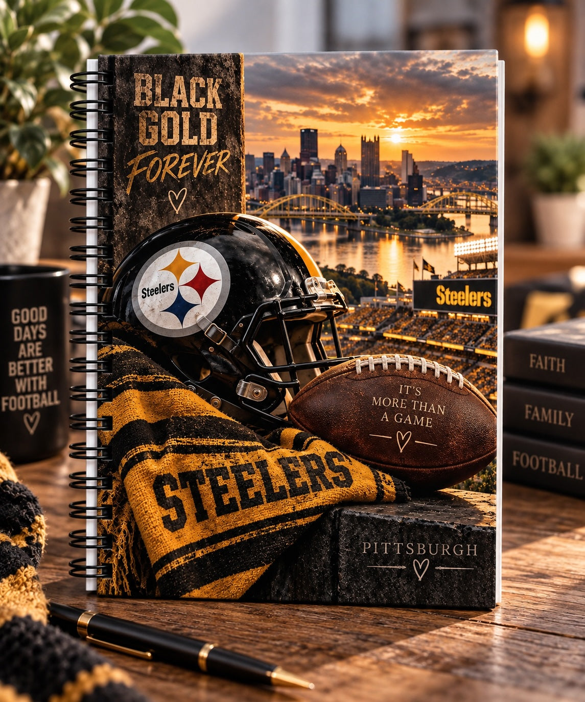 NFL Steelers Hardcover Journal