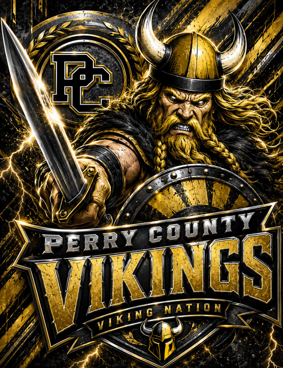 Warrior Viking Perry County Spiral Notebook
