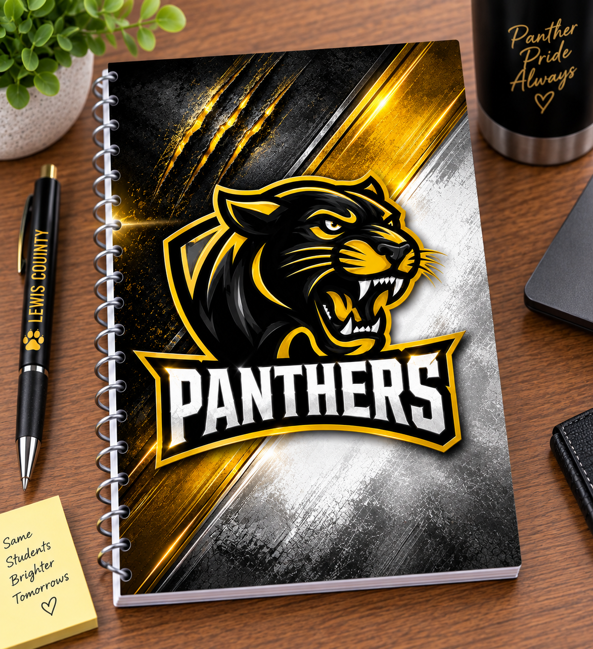 Panther Pride Lewis County Spiral Notebook