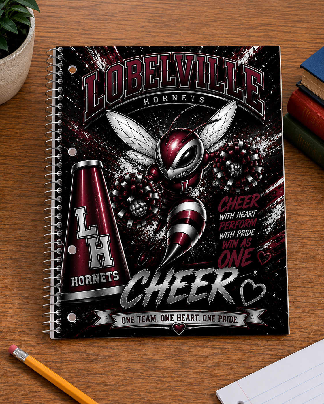 Hornet Cheer Lobelville Spiral Notebook
