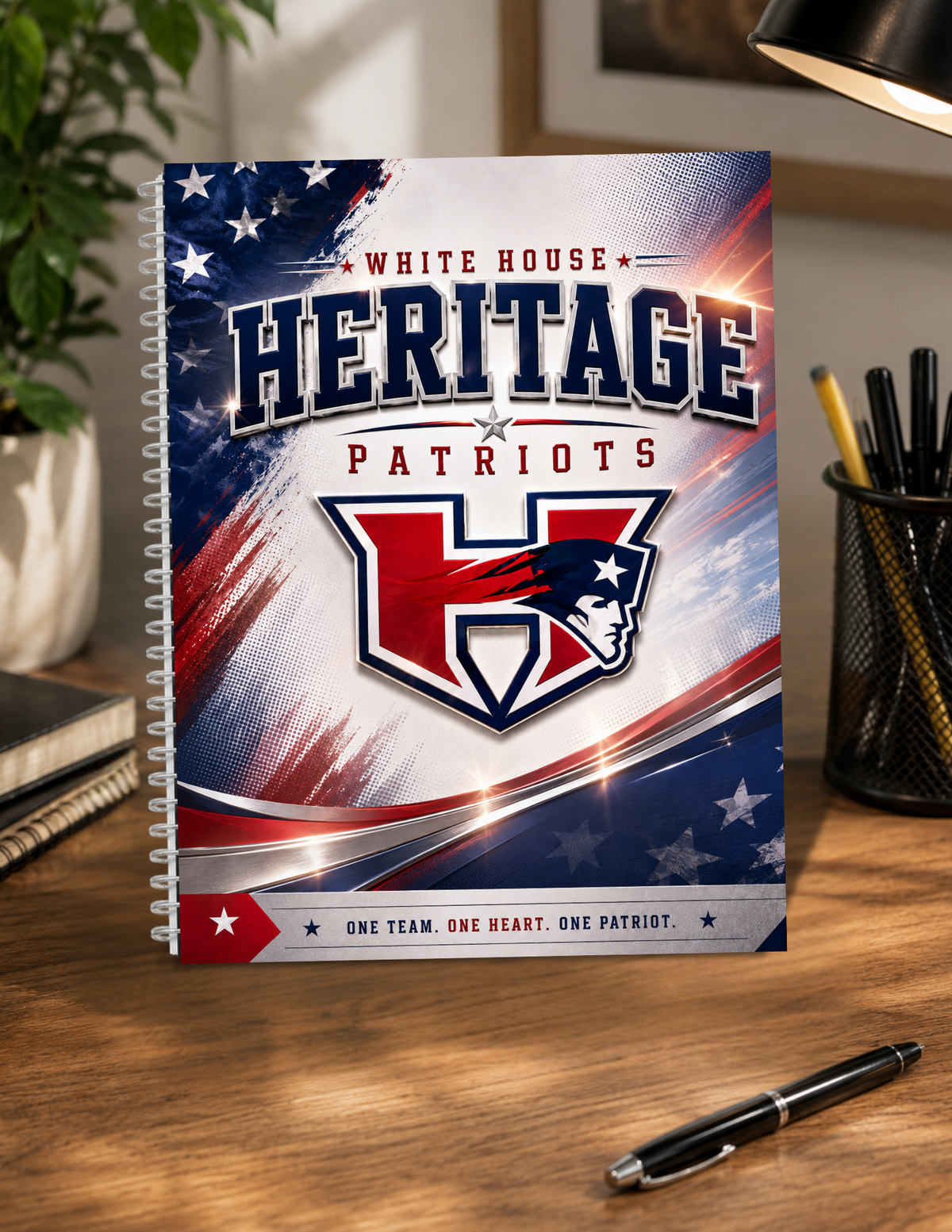 Patriot Heart White House Heritage Spiral Notebook