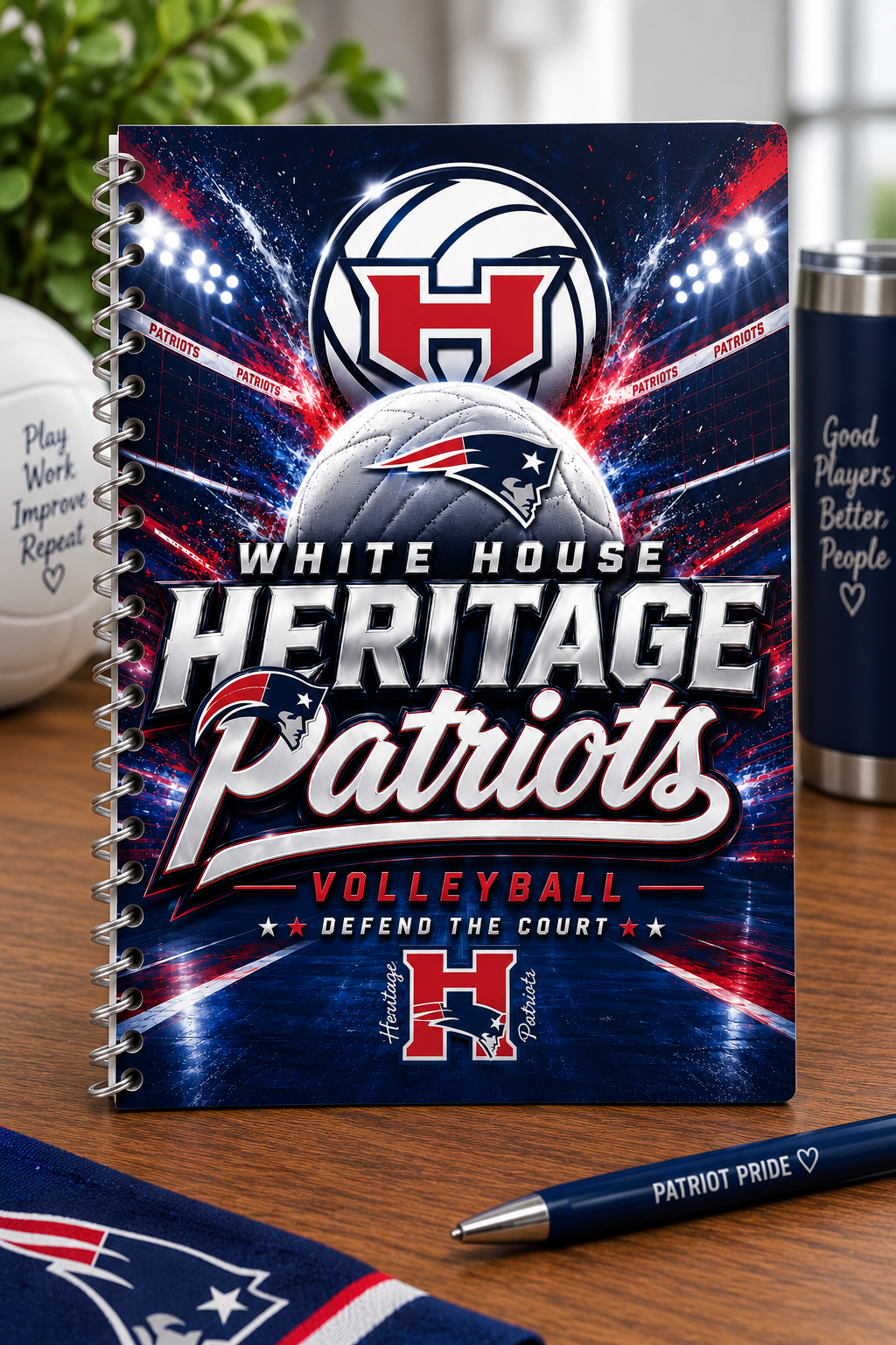 Patriots VB White House Heritage Spiral Notebook